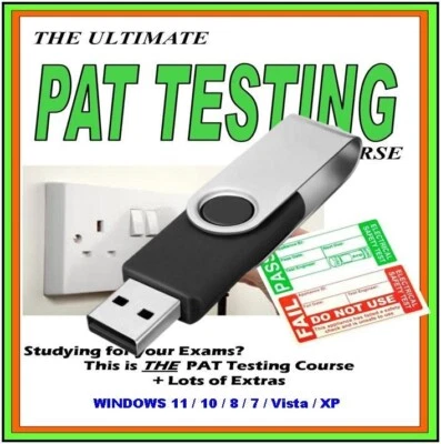 AWAN AM117 Pat Test Testing Stick C & G Electrical Training Course + Videos Regs USB STICK