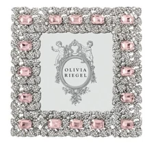 Olivia Riegel ROSE GENEVIEVE 4" x 4"  Picture Photo Frame rhinestones