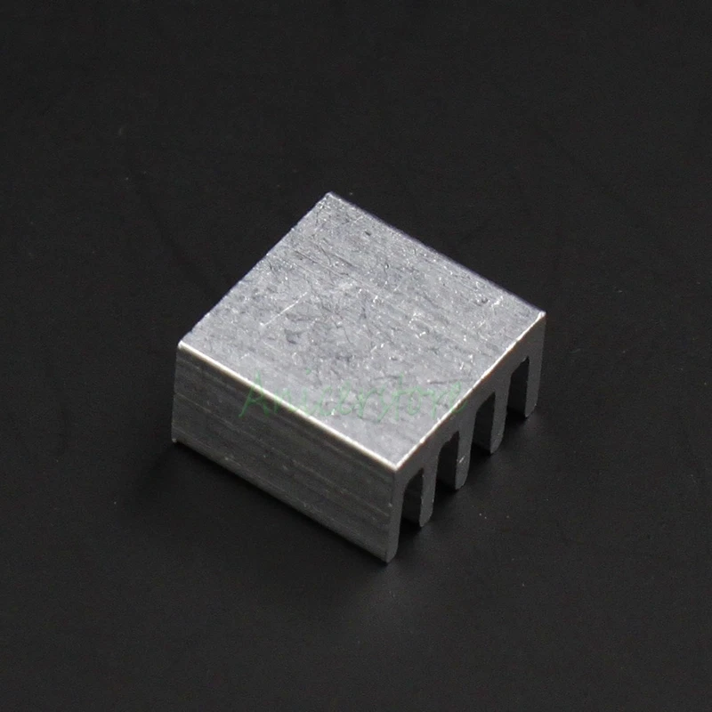 10pcs 9*9*4mm Mini Aluminium Fin For IC LED Chipset RAM Cooling w/Thermal Glue - Image 3 of 4