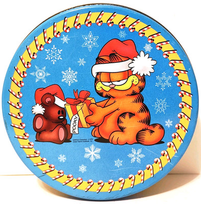 Garfield Tin Box - Christmas - United Feature Syndicate - Vintage 1978