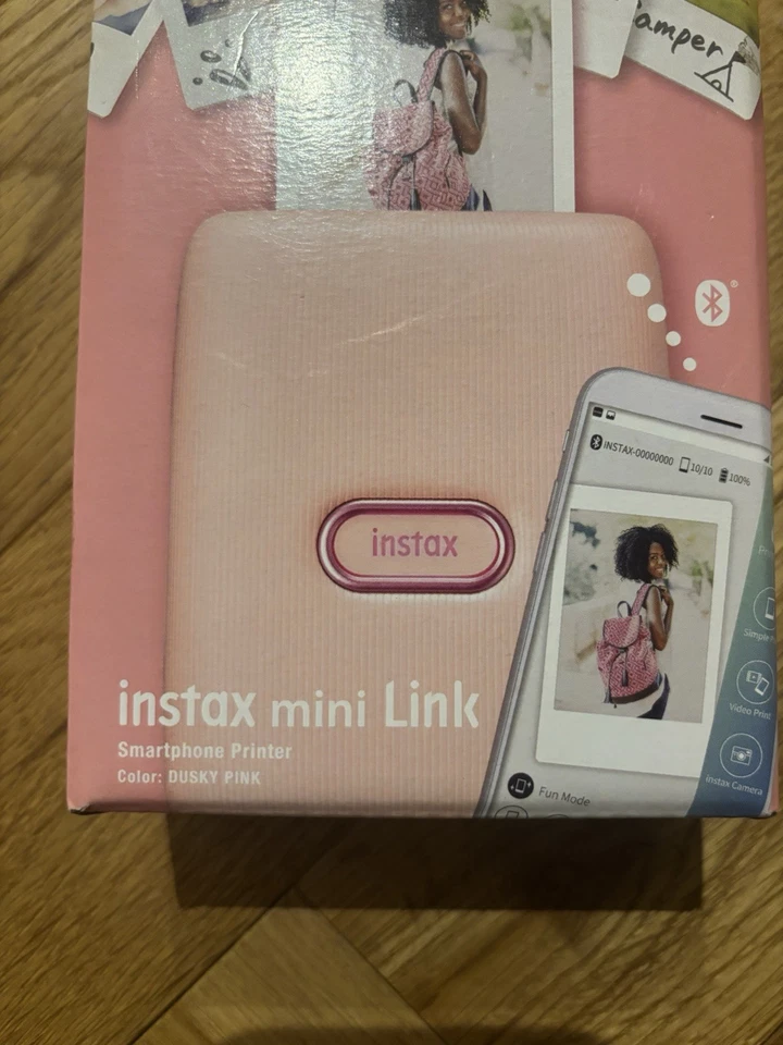 FUJIFILM Instax Mini Link Smartphone Printer In Dusky Pink - Image 2 of 4