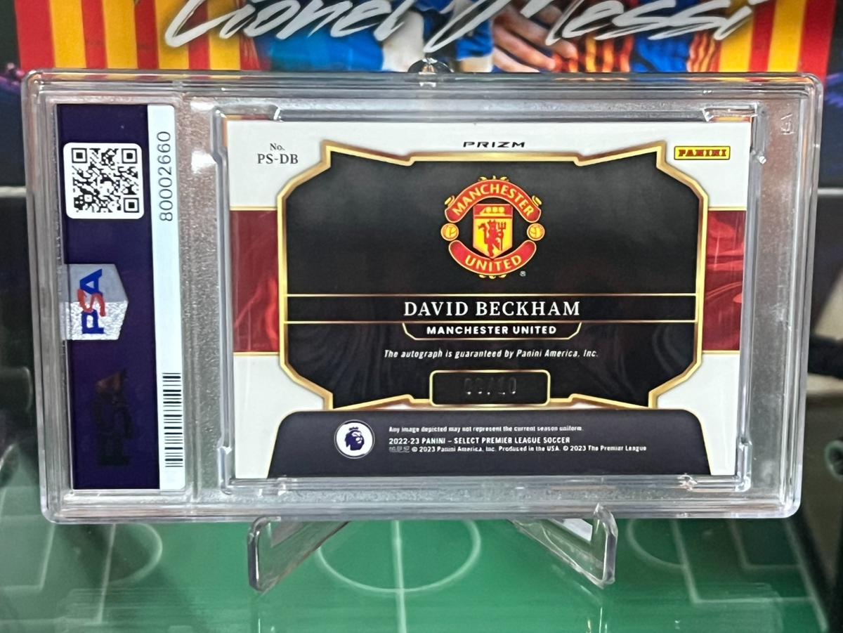 2022-23 Select Premier League David Beckham Gold Pitchside Auto