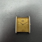 Seiko Tank Watch Men 25mm Champagne Dial Gold Tone 5Y30-5060 New Battery READ!!!