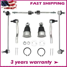 8x Front Tie Rod Ends Sway Bars Ball Joints For 2013-2015 2016 2017 Honda Accord