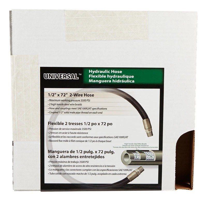 Apache 0.5 in. D X 72 in. L 3500 psi Rubber 2-Wire Hydraulic Hose (Pack of 2) - Image 3 of 3