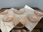6 Macbeth Evans American Sweetheart Pink Dep. Glass Dessert/Fruit Bowls 1930's