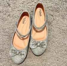 Link Kids Rhinestone Sparkle Dress Shoe Ballet Flats clasp