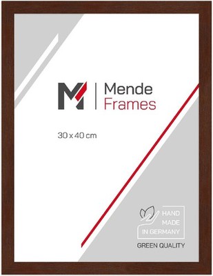 MendeFrames Holzrahmen 960 nussbaum 50x70 cm Antireflexglas