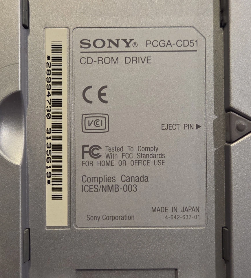 SONY VAIO PCGA-CD51 CD Drive PC Card i.link Port Replicator Driver Disc Tested - Image 4 of 4