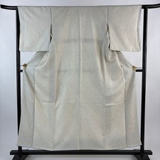 JAPANESE KIMONO FINE PATTERN GRAY 153.5cm 5 ft 0 in PURE SILK BB8771