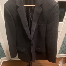 J.Crew Thompson 42R Navy Check Wool Blazer 2-Button Notch Lapel Single