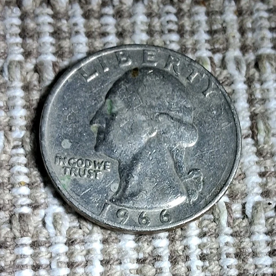 1966 Washington Quarter Circulated US Coin Copper 25C