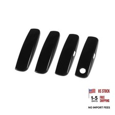 4pcs Front Rear Left Right Glossy Black Exterior Outside Door Handle Trim