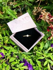 Pandora Era Bezel 14k Gold Lab-grown Diamond Ring, Promise/Engage Ring, Size 50