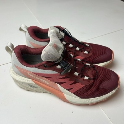 Salomon Sense Ride Hiking Shoe Sneaker Pink White Women's Sz 9
