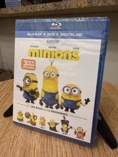 Minions Digital HD Blu-ray Combo Pack Exclusive Slipcover New Sealed