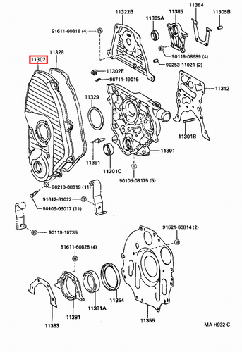 Genuine LandCruiser LJ77 LJ73 LJ72 LJ71 LJ70 2L T 2L 3L Timing Chain Belt Cover - Picture 19 of 20