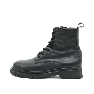 Tamaris Damen Combat Boot Boots Schwarz Leder Trend Stiefeletten EU 36