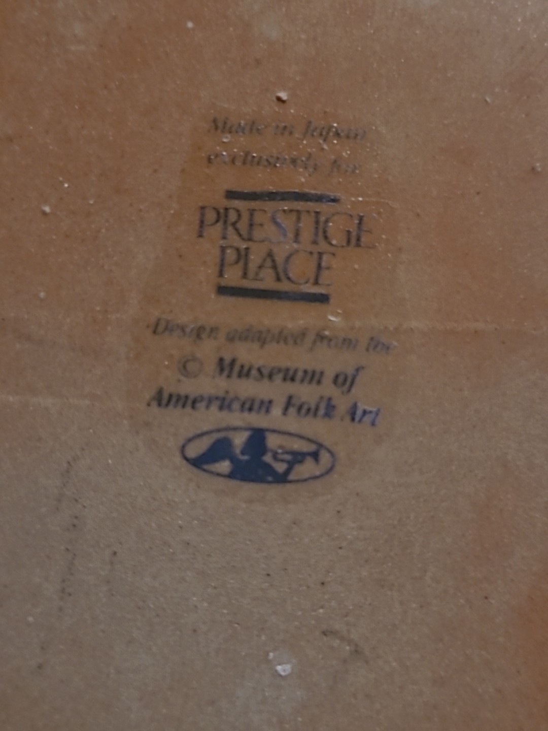 Vintage Prestige Place American Folk Art Museum Pottery Triangle Stoneware Jug