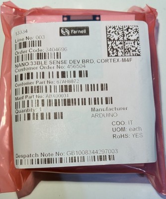 Arduino 33BLE Sense Development Board - ABX00031 - New