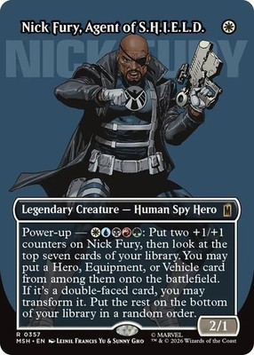 NM Foil - Nick Fury, Agent of S.H.I.E.L.D. (Borderless) MSH - 0357 Marvel Sup...