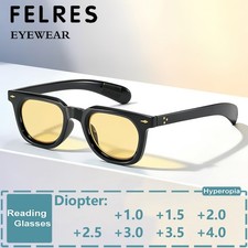 Men Women Classic Oval Anti Blue Light Reading Glasses Night Vision Sunglasses