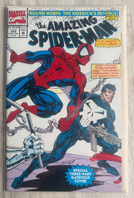 Amazing Spider-Man #358 Marvel Comics January 1992 Punisher Moon Knight Gatefold