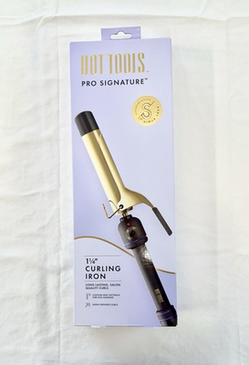 #ad Helen Of Troy Hot Tools Pro Signature Gold Curling Iron 1 1 4quot; Barrel #HTIR1576 $11.00