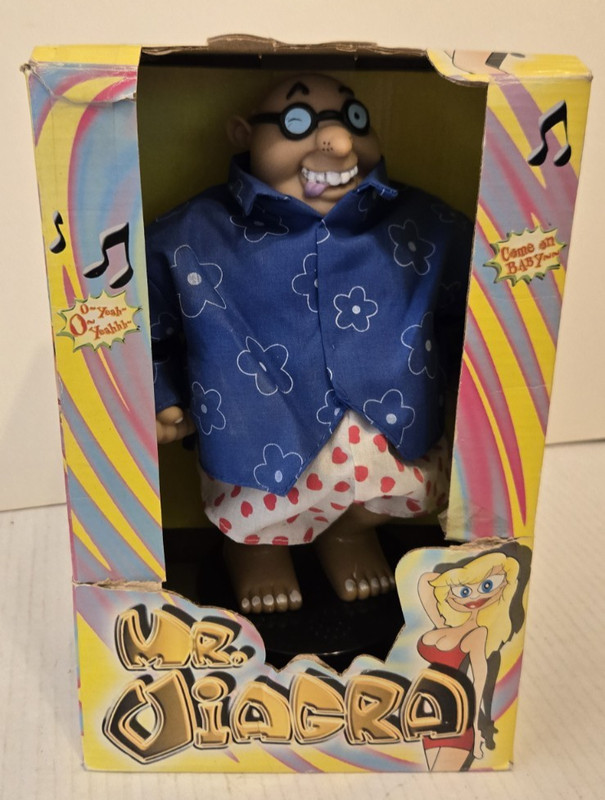 Vintage Dirty Bertie 10” Animatronic Figure in box  Tested Works & Batteries