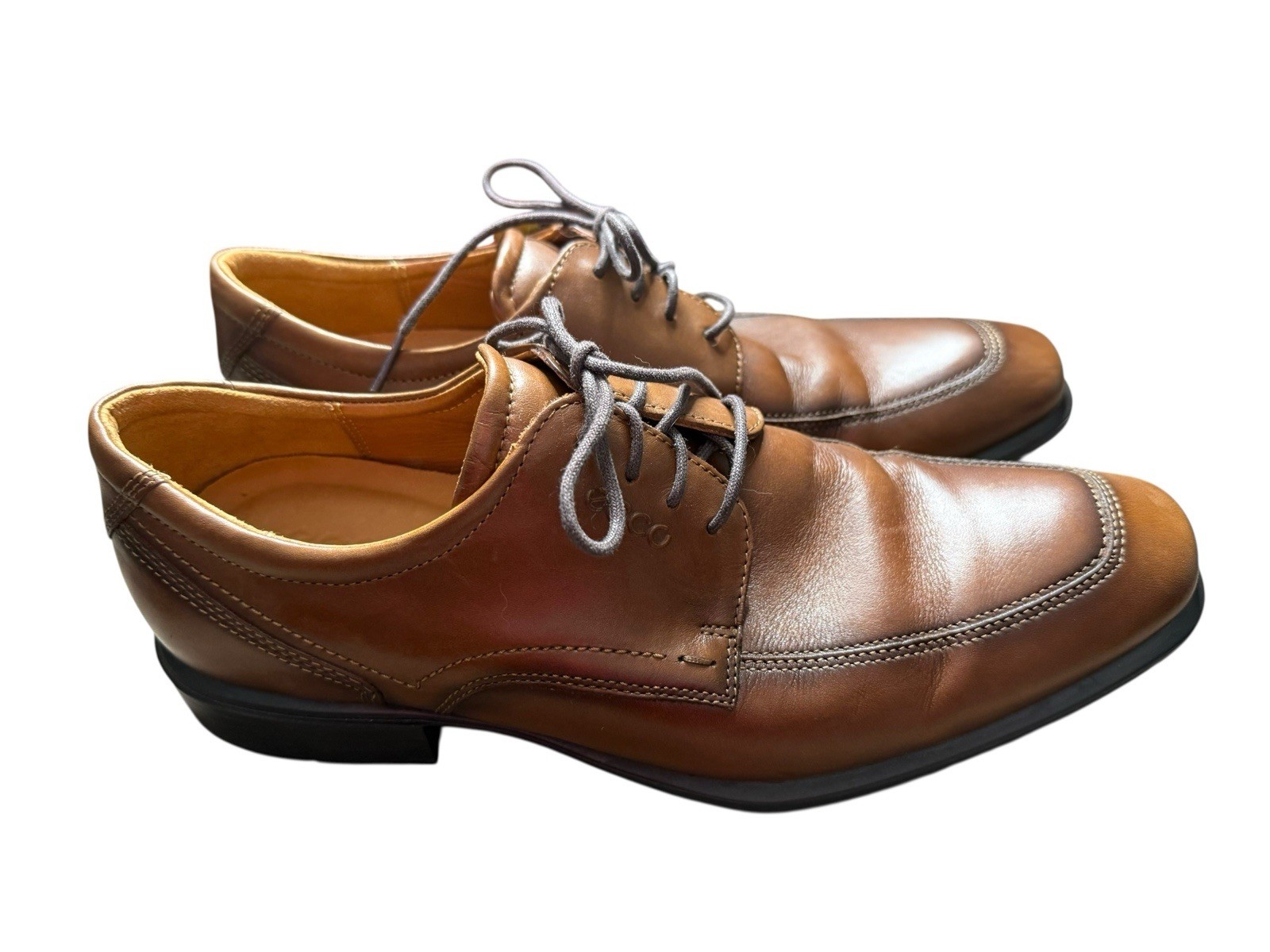 SAOLA ECCO Oxford scarpe eleganti uomo taglia 8 EU42 marrone punta antiurto stringate