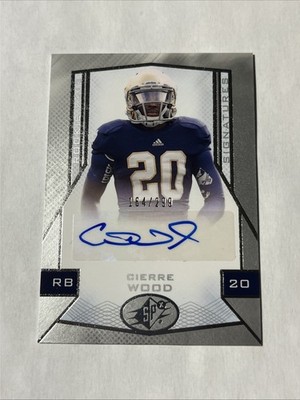 2013 SPx - Rookie Signatures Cierre Wood #138 /299 (AU, RC)
