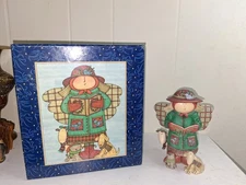 NIB Vtg 1998 1st EDITION Lang & Wise Sue Dreamer Bluebird Pockets #3 Figurine 