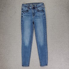 American Eagle Jeans Hi-Rise Jegging Womens 0 Short 24x27 Stretch Denim Y2K