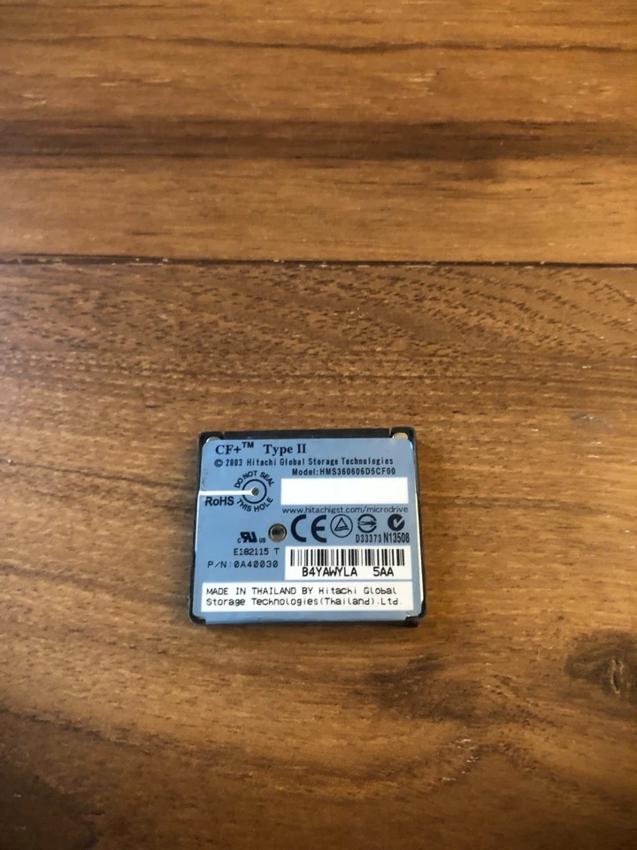 1pcs 6gb HITACHI Microdrive Compactflash CF TYPE II memory card NIKON CANON - Image 2 of 2