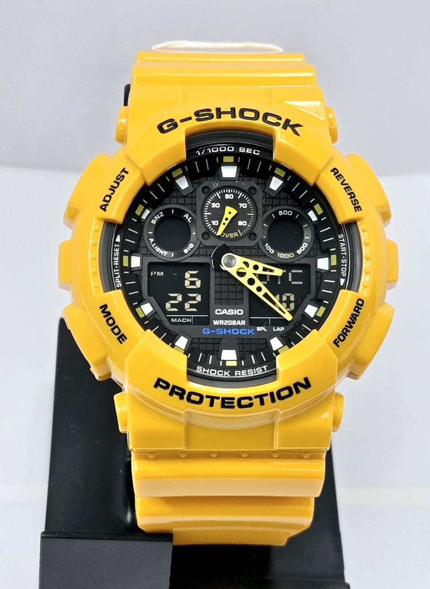 【電池新品】 G-SHOCK GA-100A-9AJF　イエロー デジアナ 楽天市場】BOX訳あり ジーショック Gショック G-SHOCK 黄色