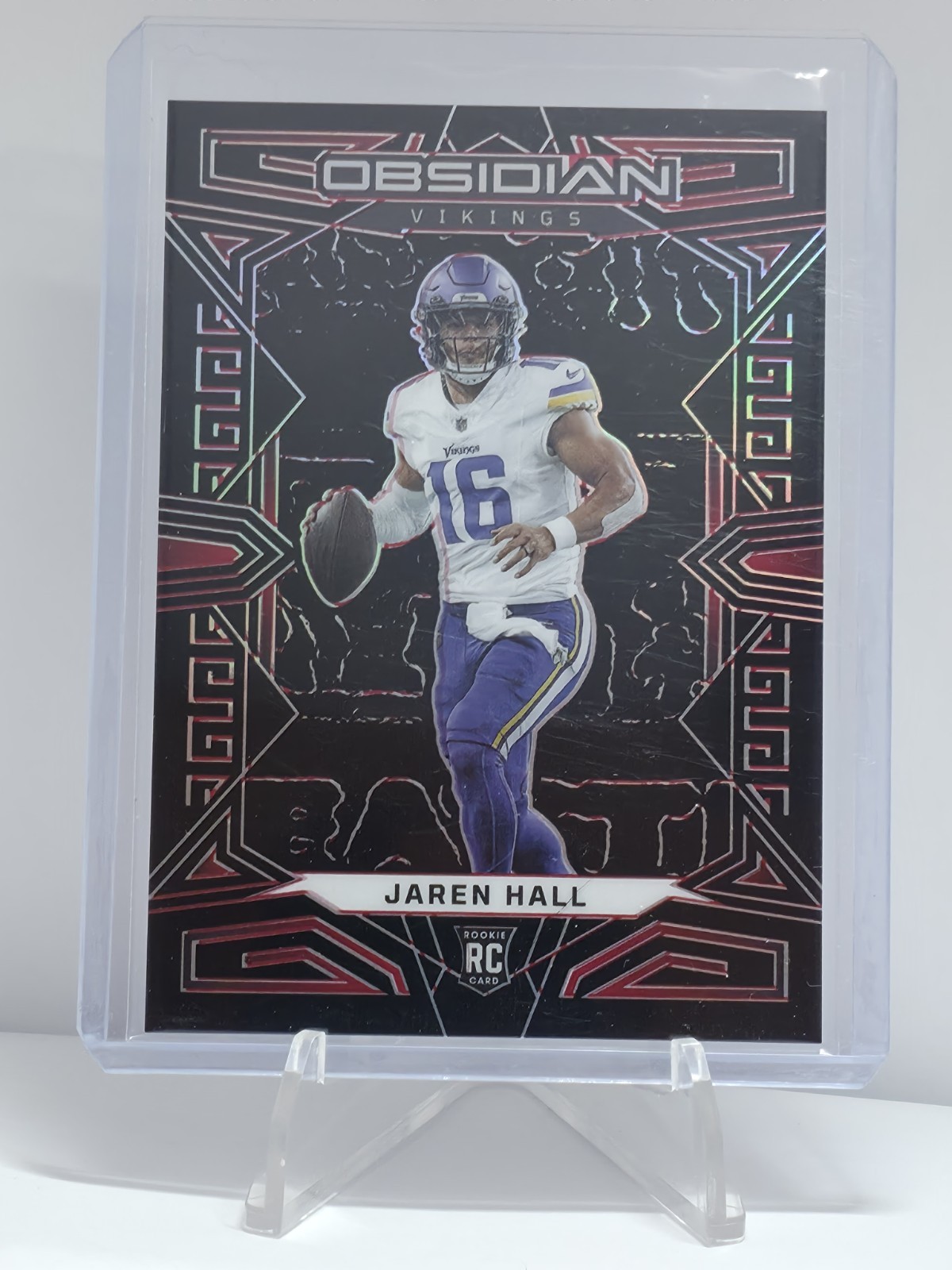 2023 Panini Obsidian- Red Electric Etch Jaren Hall Rookie 6/8 #165