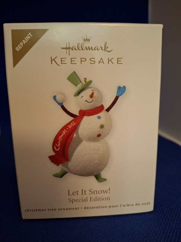 Repaint Special Edition 2011 Hallmark Keepsake Ornament Let It Snow! Snowman