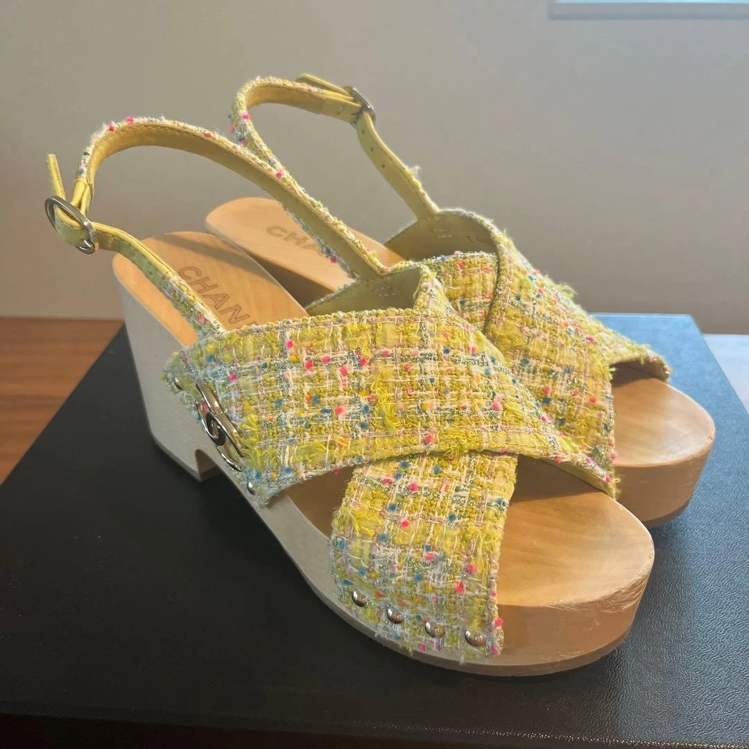 CHANEL Yellow Sandals for Women for sale | eBay