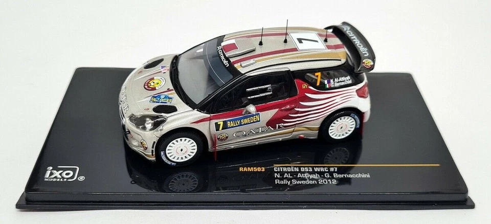 Ixo 1/43 - Citroen DS3 WRC #7 Rally Suecia 2012 Diecast Model Car RAM503 Foto 4 de 4