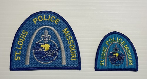 2 MO St. Louis Missouri Metropolitan Police Patches Large & Small/Shoulder & Cap