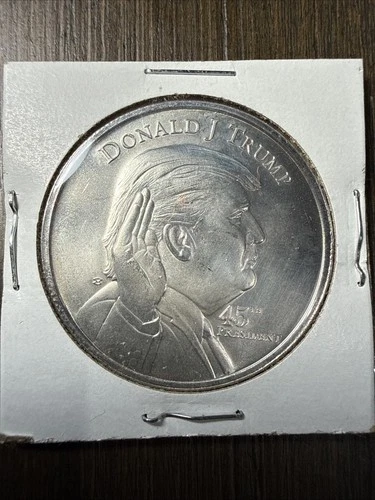 1 oz President Donald J. Trump Silver Round .999 Fine In Flip
