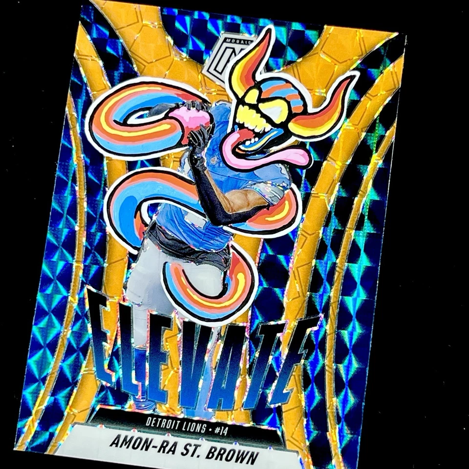 1/1 AMON-RA ST. BROWN 🔥 ORANGE PRIZM SSP 🔥 NEW PENINI: ONE OF ONE ART - Image 3 of 4