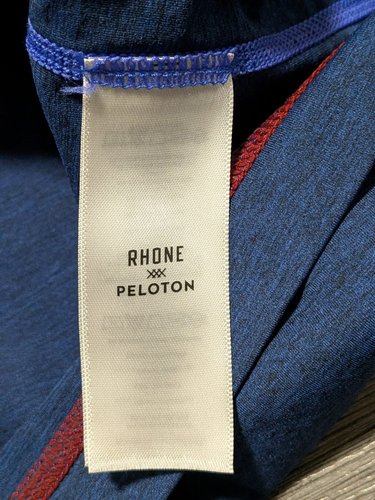 Rhone X Pelaton Herren blau Athleisure Performance Reign Hemd Größe Large - Bild 3 von 9