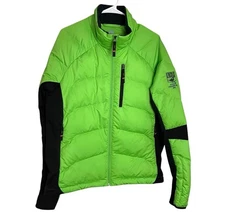 Descente Terro Down Puffer Jacket Mens XL Lime Green Ski Winter Snowboarding
