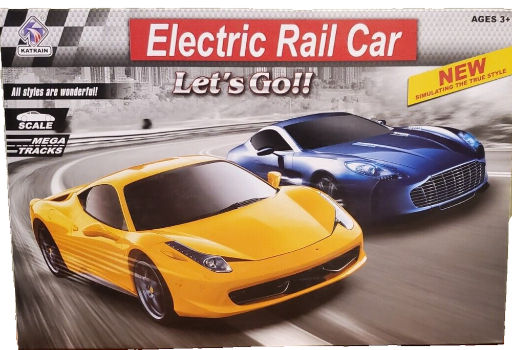 Parallel Loop Racing Track Set with Electric Toy Cars for Kids 3+  