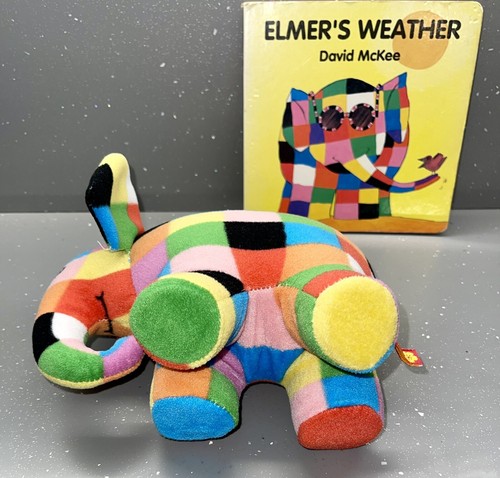 Elmer The Elephant Soft Toy Plush book Bundle petit jour Paris David McKee - Picture 6 of 20