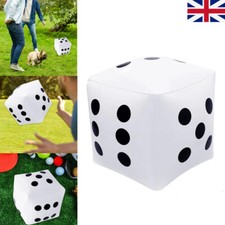 Blow Up Air Inflatable Dice Casino Poker Night Card Games Party Decoration White
