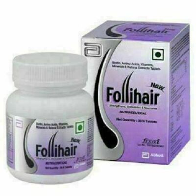 Abbott 60 Tablets Follihair Anti Hairfall Herbal Solution For All Hair Types
