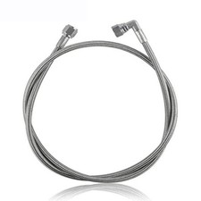 Turbo Oil Feed Line 48 Steel Braided -4 -4an 90 Degree X Straight Ptfe Line Turbo Oil Feed Line 48 Steel Braided -4 -4an 90 Degree X Straight Ptfe Line
