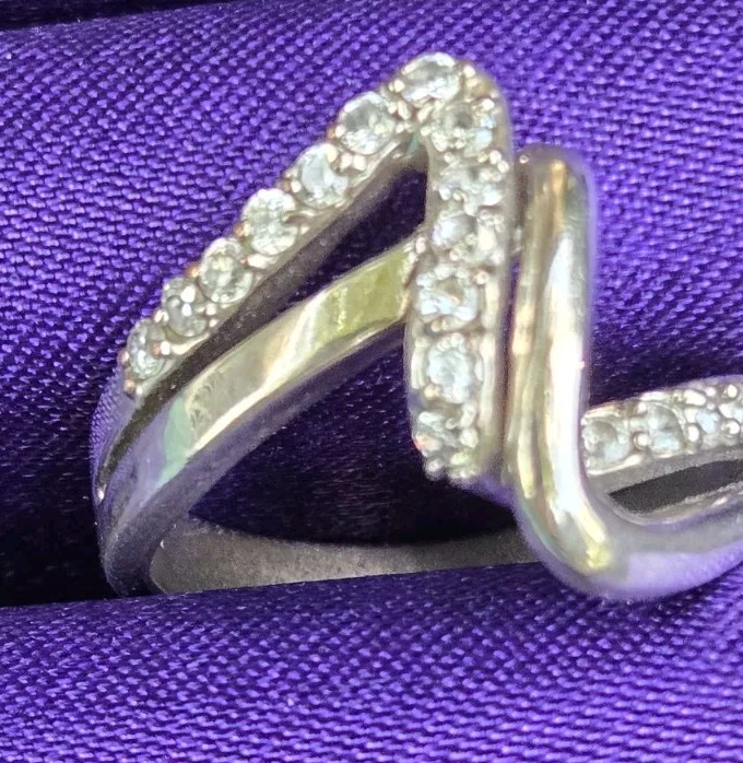 Complex Silvertone Ring Split Double Band Plain &… - image 13